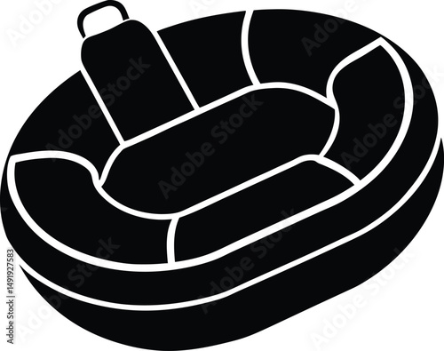 Float Tube Icon Outline Vector Illustration
