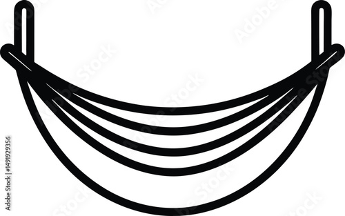 Hammock Icon Outline Vector Illustration