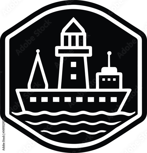 Harbor Icon Outline Vector Illustration