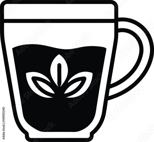 Herbal Tea Icon Outline Vector Illustration