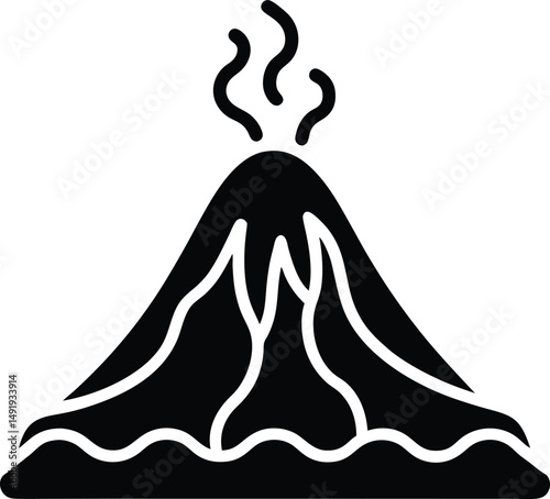 Lava Flow Icon Outline Vector Illustration