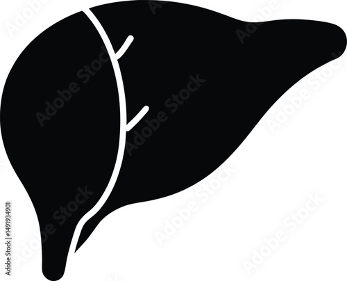 Liver Icon Outline Vector Illustration