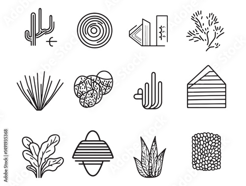Simple Brand Identity Line Art Style For Digital Marketing