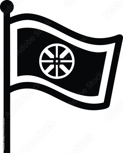Maritime Flag Icon Outline Vector Illustration