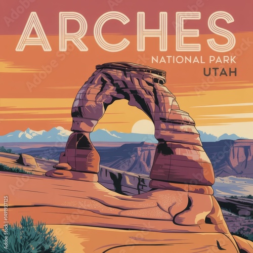Arches National Park Delicate Arch at Sunset – Utah Poste