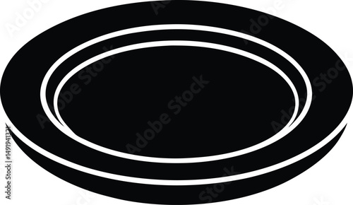 Plate Icon Outline Vector illustration