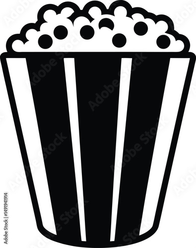 Popcorn Icon Outline Vector illustration