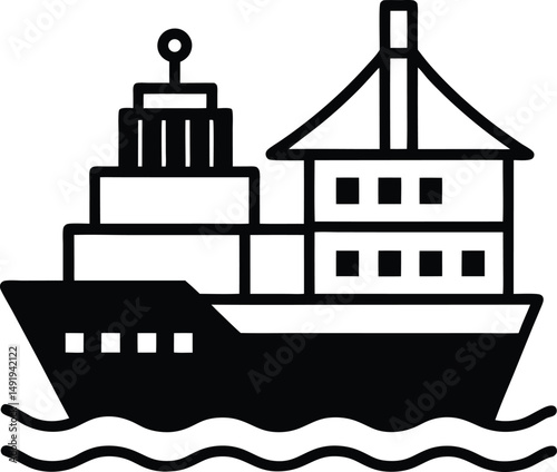 Port Icon Outline Vector illustration
