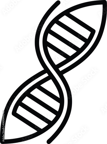RNA Strand Icon Outline Vector illustration