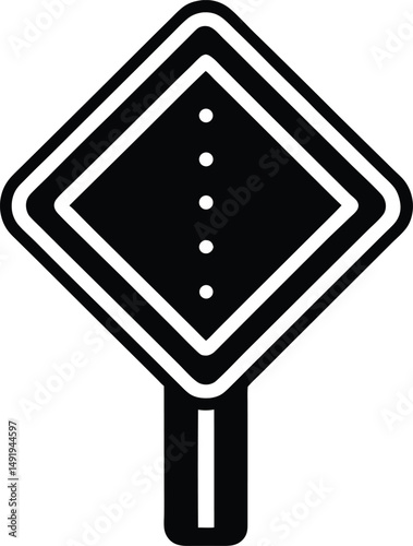 Road Sign Icon Outline Vector illustration