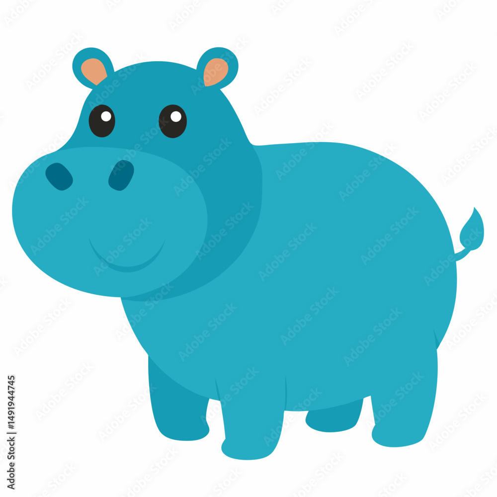 Obraz premium rhino cartoon isolated on white