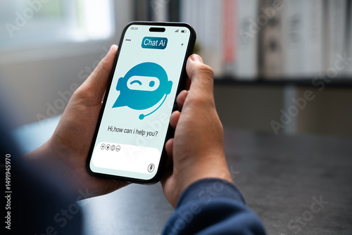 AI driven chatbot application system, Intelligent responses to customer inquiries customer service through mobile and computer platforms.Artificial intelligence respond to online messages in real time