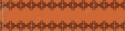 Elegant floral seamless pattern with intricate symmetrical designs. Perfect for wallpaper, fabric, textile, wrapping, background, or decorative use in digital and print projects.	