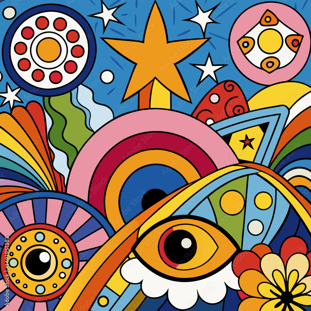 Fototapeta premium seamless pattern with flowers and butterflies