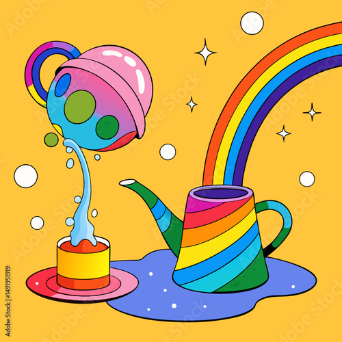 cup of tea with sweets