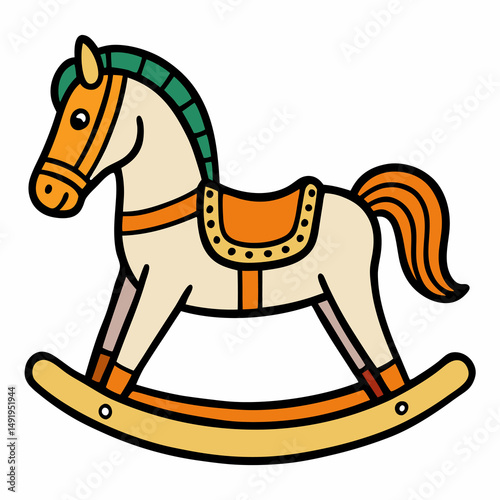 wooden rocking horse