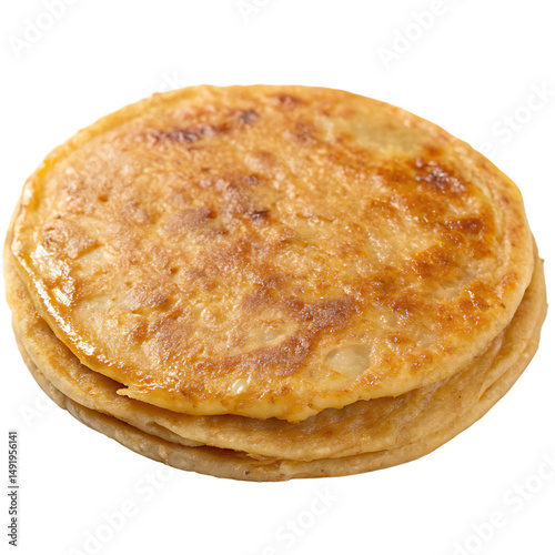 Puran poli sweet flatbread isolated on a transparent background photo