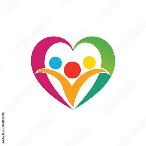 Simple Family Embrace Logo for Counseling Services