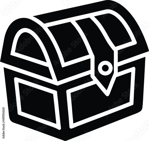 Treasure Chest Icon Outline Vector illustration