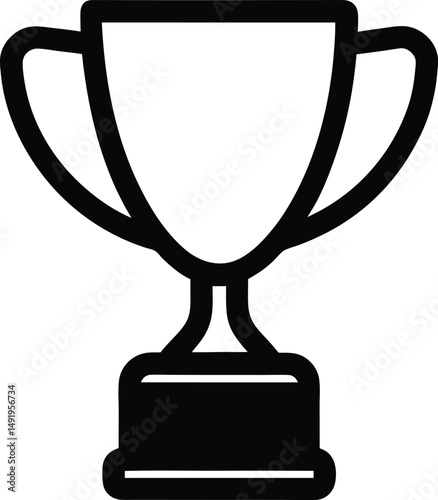 Trophy Icon Outline Vector illustration