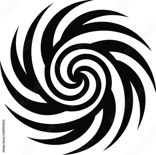 Wind Swirl Icon Outline Vector illustration
