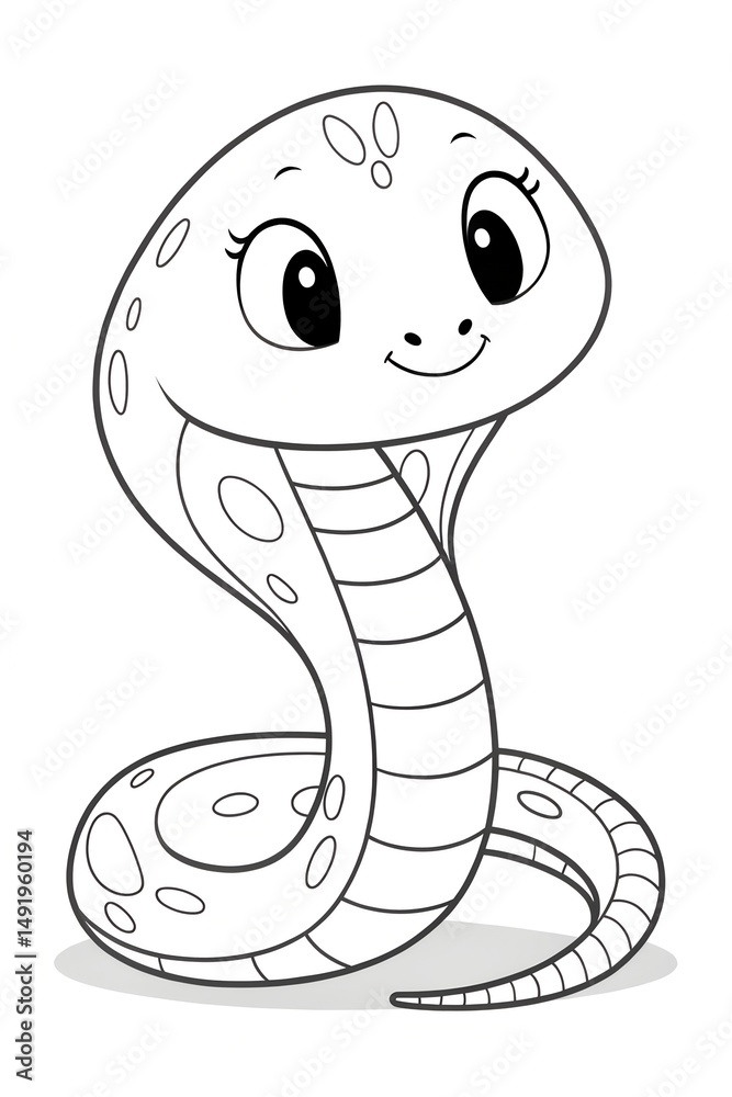 Fototapeta premium Colouring page for kids, hand drawn vector illustration of a cartoon, pre school Colouring page, animal Colouring page, flower Colouring page, adult Colouring page,printables 