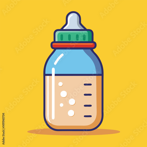 Baby Milk Bottle Clipart – Cute Vector Art and Illustration for Nursery and Infant Designs
