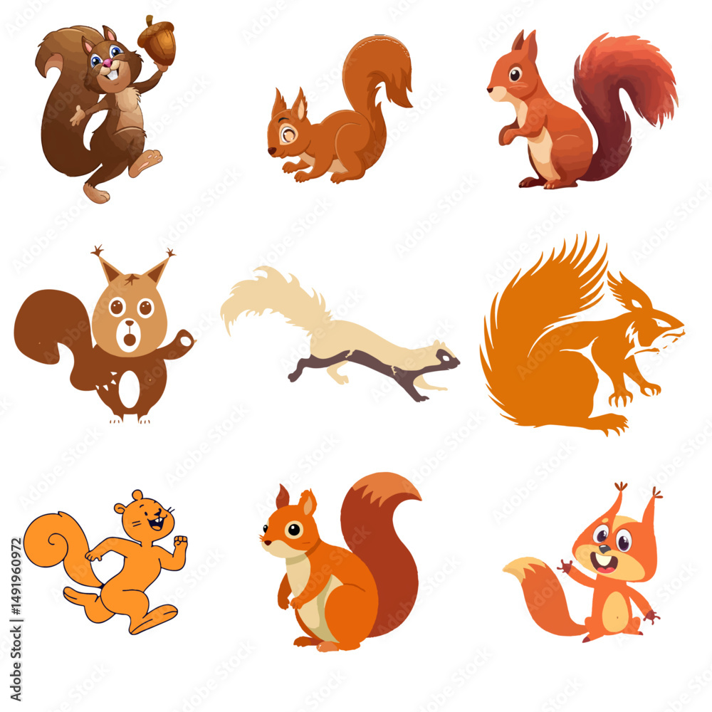 Fototapeta premium Squirrel vector Image 1