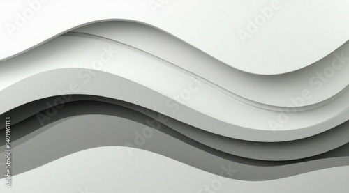 Elegant abstract background of flowing gray curves