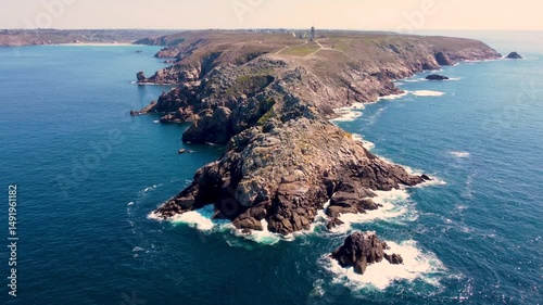Vue aérienne de la Pointe du Raz, Finistère, Bretagne