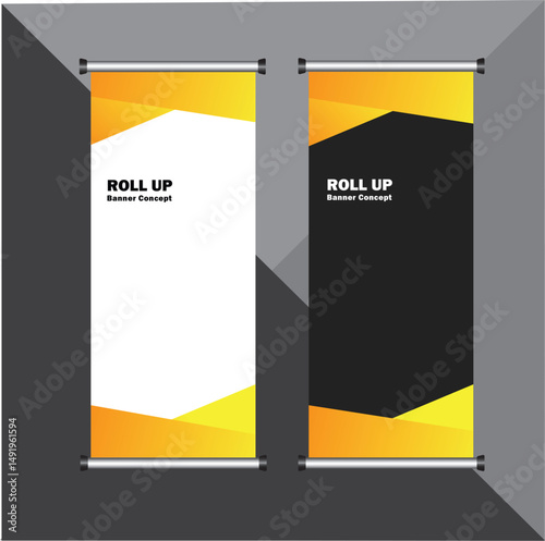 Roll up banner template EPS