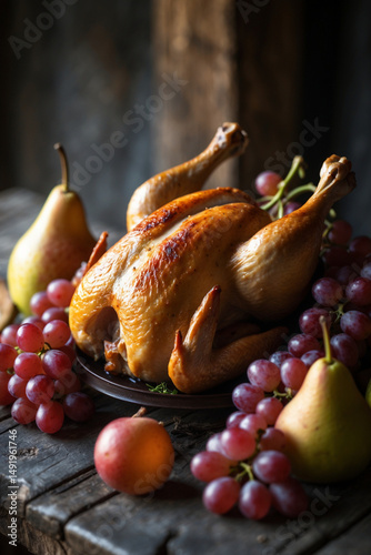 roast turkey with vegetables