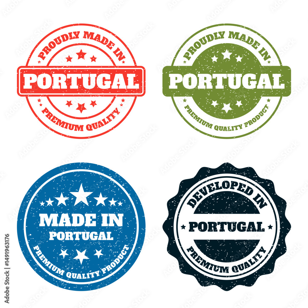Obraz premium Made in Portugal. Premium Quality Product Badges