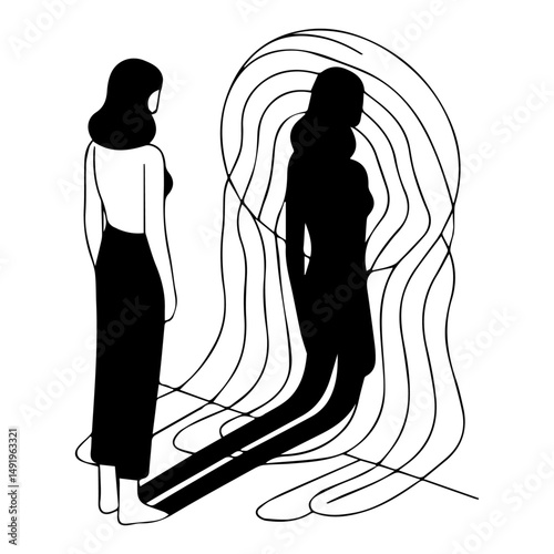 silhouette of a woman