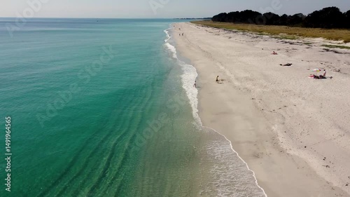 Vue aérienne de la Plage de Kermyl, Beg-Meil à Fouesnant