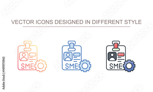 Sme icon design with white background stock illustration