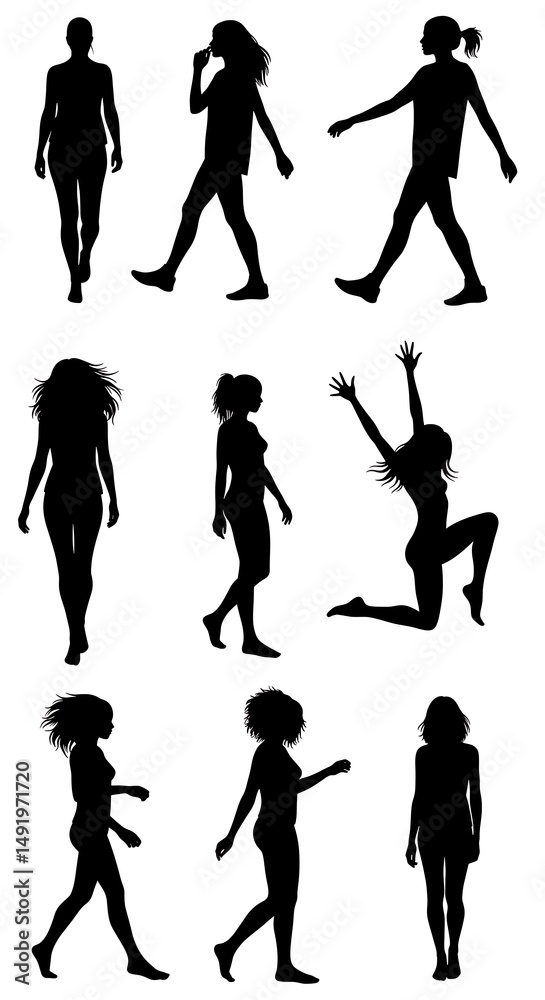 Fototapeta premium Silhouette Serenade AI Generated