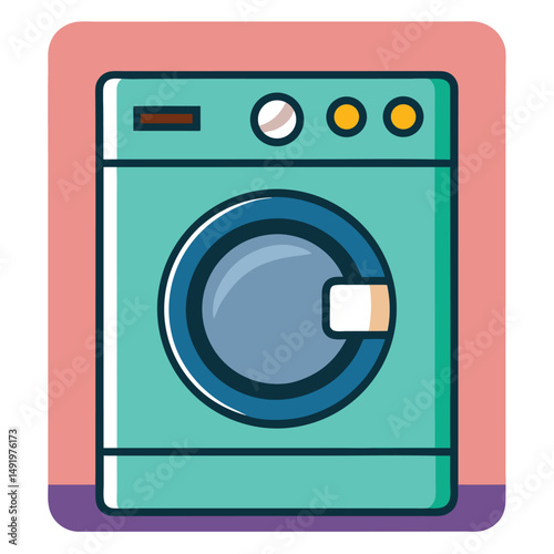 Washing Machine Clipart – Vector Illustration for Home Appliances and Laundry Designs
