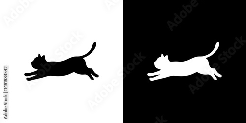 Purring Cat Outline Variation 