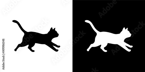 Purring Cat Outline Variation 