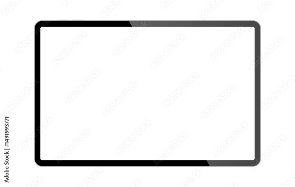 Modern tablet pc mockup with blank screen, realistic user interface template Vector illustration