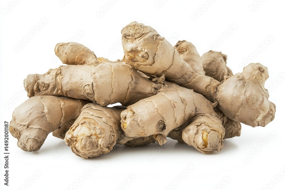 Fresh Ginger Root Cluster: A Close-Up View of Organic Rhizomes Ideal for Culinary Uses and Natural Remedies Fresh Ginger Root Cluster: A Close-Up View of Organic Rhizomes Ideal for Culinary Uses and Natural Remedies