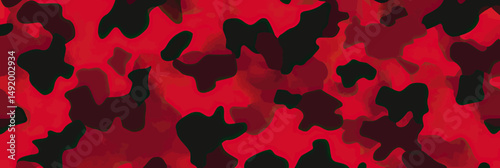 Red black dark red abstract seamless military camouflage pattern background texture digital flat design illustration for fabric textile and print