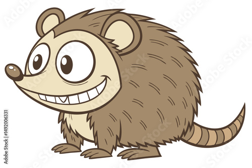 22 brown hairy fuzzy round creature, large googly eyes, big toothy smile, 3d render, cinematic lighting, highly detailed, photorealistic