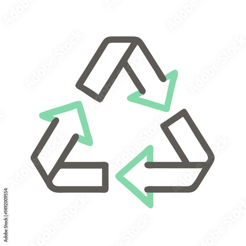 Recycling Symbol Icon for Environmental Design, Waste Management Materials, Sustainability Websites, Conservation Campaigns and Educational Resources