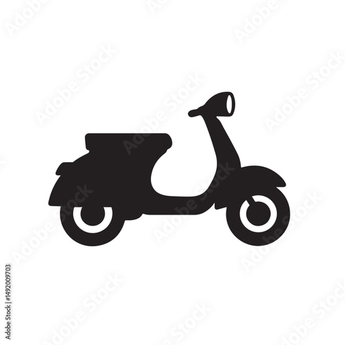 Scooter Side View Silhouette