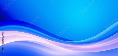 Abstract blue curved lines background, modern design for presentations, blue, professional