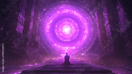 mystical sorcerer ancient temple