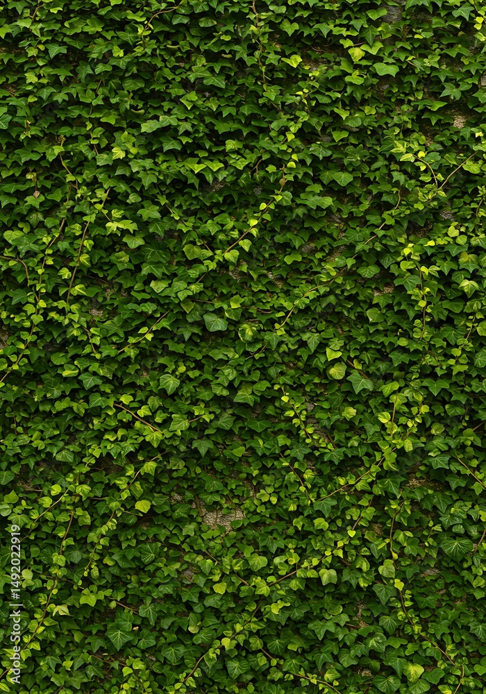 Emerald Ivy Wall: Lush Green Texture Emerald Ivy Wall: Lush Green Texture
