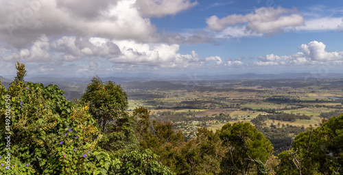 A view over the Scenic Rim region from the Rotary Lookout near Mt. Tamborine, Queensland, Australia.